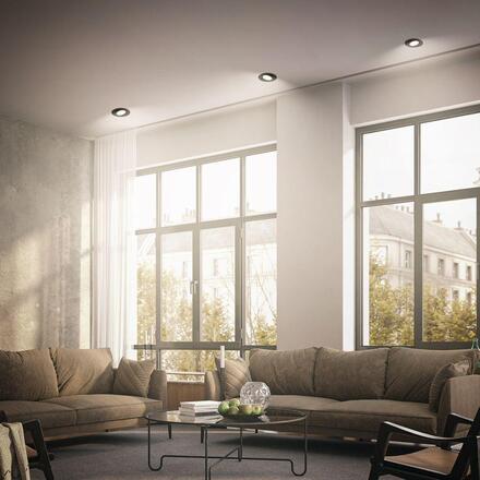 BRILONER Biwa vestavný bodové svítidlo 68mm 3ks sada - 230V, GU10 patice, max. 7W, černé 7628035