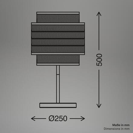 BRILONER Papper stolní lampa, stínidlo z přírodních vláken, přírodní 7851014