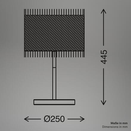 BRILONER Borra stolní lampa, stínidlo ze slámy, přírodní 7854014