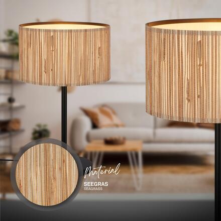 BRILONER Slama stolní lampa, stínidlo z mořské trávy, přírodní 7855014