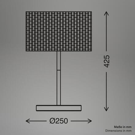 BRILONER Slama stolní lampa, stínidlo z mořské trávy, přírodní 7855014