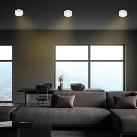 BRILONER LED vestavné / přisazené bodové svítidlo – pr.9mm, 5W, 230V, teplá bílá, nastavitelné, bílé 7991016