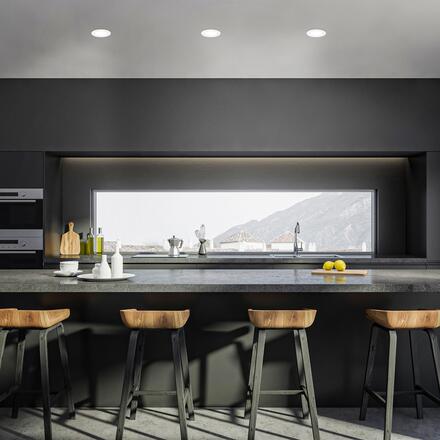 BRILONER 3ks sada LED vestavné bodové svítidlo – pr.9mm, ploché, 3W, 230V, neutrální bílá, bílé 7992036