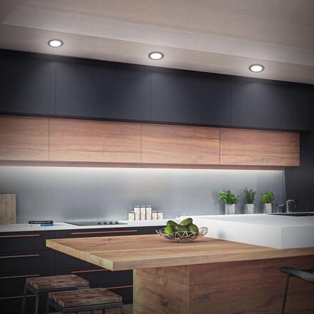 BRILONER Jeft vestavná svítidla 12mm 3ks sada - 230V, 6W, 660lm, LED, neutrální bílá, černá 7993035