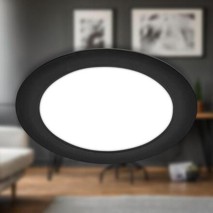 BRILONER Jeft vestavný spot 22mm - 230V, 18W, 1980lm, LED, neutrální bílá, černá 7995015