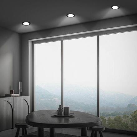 BRILONER Jeft vestavný spot 22mm - 230V, 18W, 1980lm, LED, neutrální bílá, černá 7995015