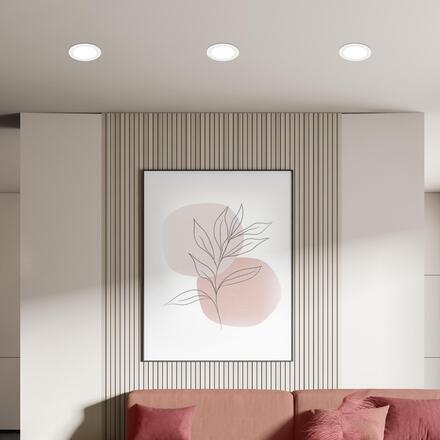 BRILONER LED vestavné bodové svítidlo – pr.22mm, ploché, 18W, 230V, 18W, neutrální bílá, bílé 7995016