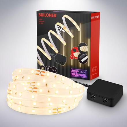 BRILONER Startovací sada On/Off LED pásek pro nástěnné panely – 260cm, vypínač, vč. rozbočovače 8018147