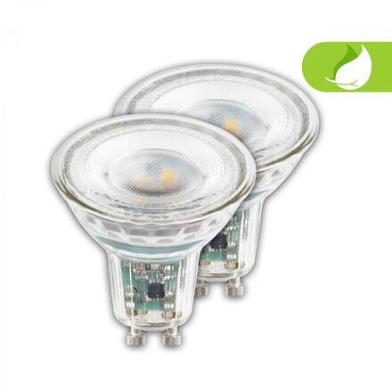 BRILONER EEK A 2ks sada GU10 LED žárovka, třída A, 50.000h, 850lm, 4,7W, teple bílé světlo 0557004