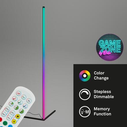 BRILONER RGBIC LED stojanová lampa, dálkový ovladač, Gaming Deko, stmívatelné, 143 cm, časovač 1203015