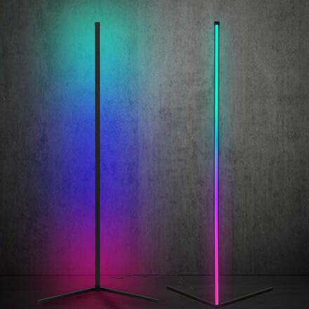 BRILONER RGBIC LED stojanová lampa, dálkový ovladač, Gaming Deko, stmívatelné, 143 cm, časovač 1203015