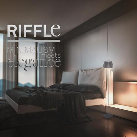 BRILONER nabíjecí stojanová lampa Riffle - 124 cm, 4,2W, 400lm, LED, bezdrátová, stmívatelná, dotykový vypínač, antracit 1238015