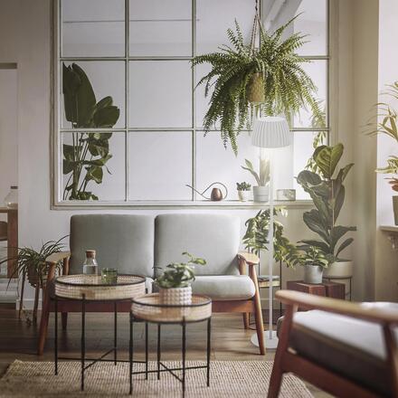 BRILONER nabíjecí stojanová lampa Riffle - 124 cm, 4,2W, 400lm, LED, bezdrátová, stmívatelná, dotykový vypínač, bílá 1238016