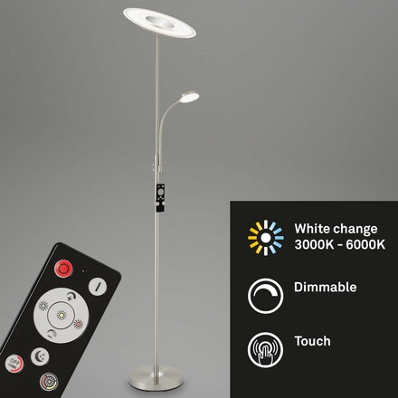 BRILONER LED nepřímé osvětlení se čtecí lampou, noční světlo, časovač, vypínač, stmívatelné BRILO 1340-022