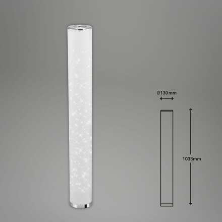 BRILONER LED stojací svítidlo pr. 13 cm 10W 1050lm bílé BRILO 1378-016