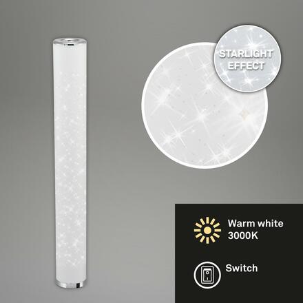 BRILONER LED stojací svítidlo pr. 13 cm 10W 1050lm bílé BRILO 1378-016