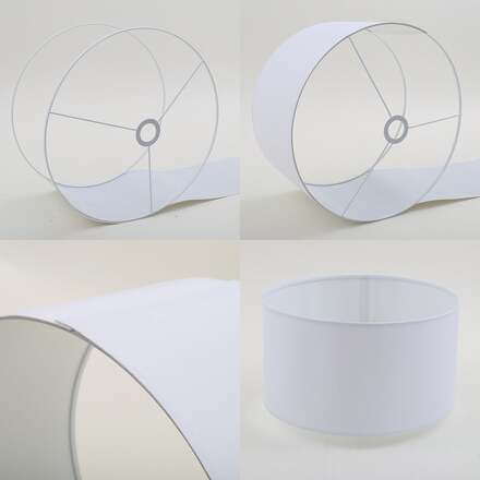 BRILONER Textilní stojací svítidlo pr. 45,5 cm 1x E27 60W bílé BRILO 1379016