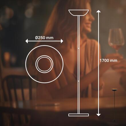 BRILONER Estate LED stojanová bezdrátová lampa, stmívatelné, dotykový vypínač, černá 1500015