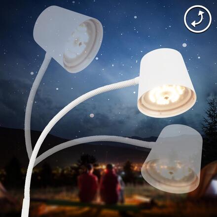 BRILONER Cielo LED stojanová bezdrátová lampa, stmívatelná, dotykový vypínač, bílá 1502016