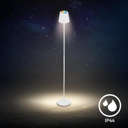 BRILONER Coloris RGBW LED stojanová bezdrátová lampa, stmívatelná, dotykový vypínač, bílá 1507016