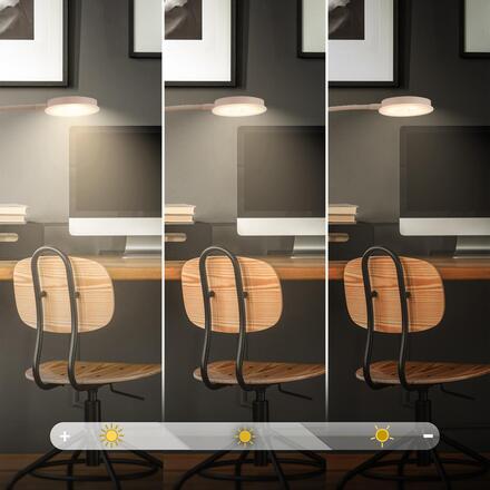 BRILONER Megg stojanová lampa - 12W, 800lm, LED, stmívatelná, nastavitelná, dotykový vypínač, béžová 1585011