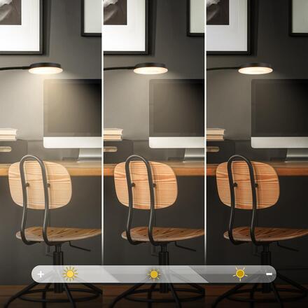 BRILONER Megg stojanová lampa - 12W, 800lm, LED, stmívatelná, nastavitelná, dotykový vypínač, černá 1585015