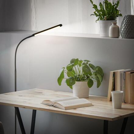 BRILONER Mura stojanová lampa - 6W, 600lm, LED, stmívatelné, dotykový vypínač, nastavitelné, černá 1660015