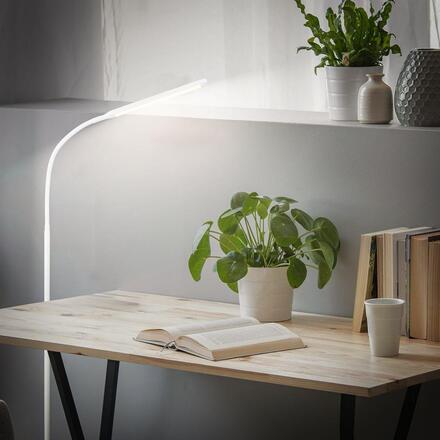BRILONER Mura stojanová lampa - 6W, 600lm, LED, stmívatelné, dotykový vypínač, nastavitelné, bílé 1660016