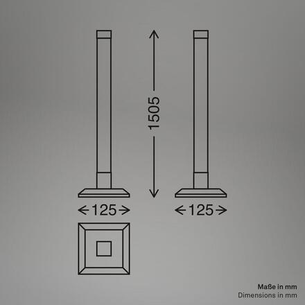 BRILONER Flash stojanová lampa - 4,8W, 300lm, stmívatelné, LED, RGBIC, dálkový ovladač, černá 1661015