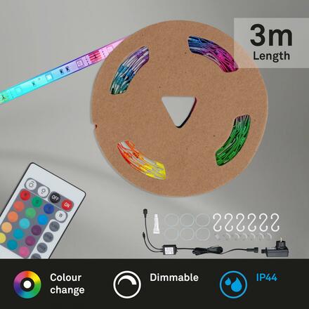 BRILONER RGB LED pásek 300 cm bílé BRILO 2035-090