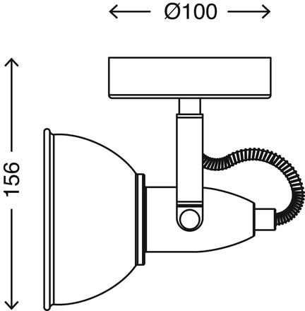 BRILONER Bodové svítidlo pr. 10 cm 1x E14 40W satén-bílé BRILO 2049-012