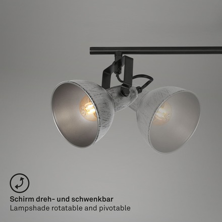 BRILONER Bodové svítidlo pr. 10 cm 3x E14 max. 40W antická stříbrná BRILO 2049-034