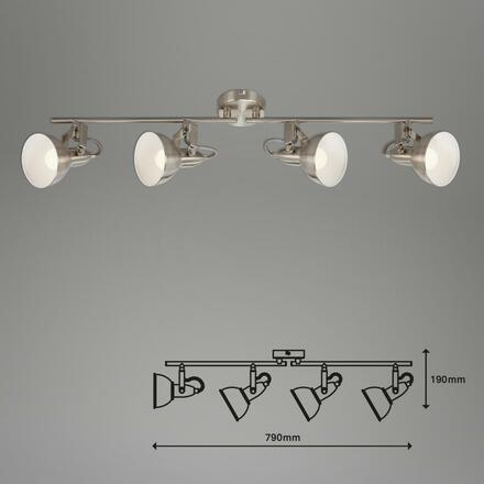 BRILONER Bodové svítidlo 79 cm 4x E14 40W satén-bílé BRILO 2049-042