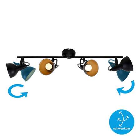 BRILONER Bodové svítidlo 79 cm 4x E14 40W černá BRILO 2049045