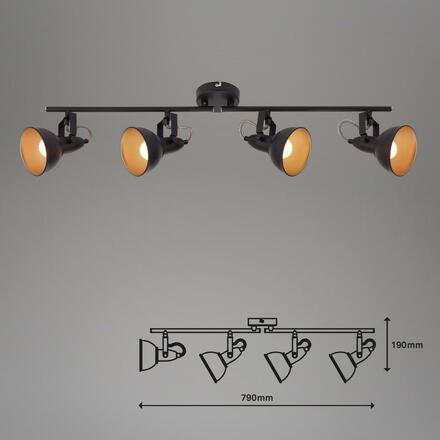 BRILONER Bodové svítidlo 79 cm 4x E14 40W černá BRILO 2049-045
