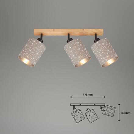 BRILONER Bodové svítidlo 47,5 cm 3x E27 25W taupe BRILO 2078-031