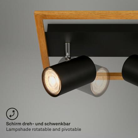 BRILONER Spot, 27 cm, 2x GU10, max. 9W, černá BRILO 2138025
