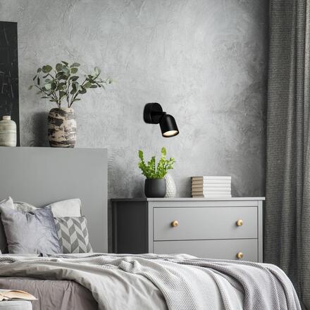 BRILONER Nástěnné svítidlo Spot, 8 cm, 1x GU10, max. 9W, černé 2145015