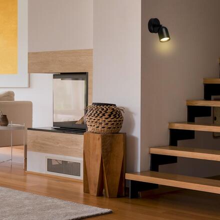 BRILONER Nástěnné svítidlo Spot, 8 cm, 1x GU10, max. 9W, černé 2145015