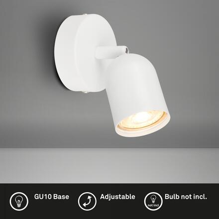 BRILONER Nástěnné svítidlo Spot, 8 cm, 1x GU10, max. 9W, bílé 2145016