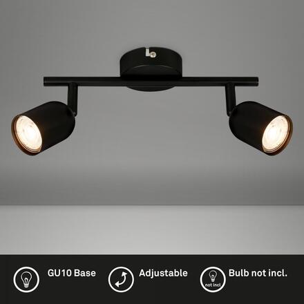 BRILONER Bodové svítidlo Spot, 27,5 cm, 2x GU10, max. 9W, černá 2145025