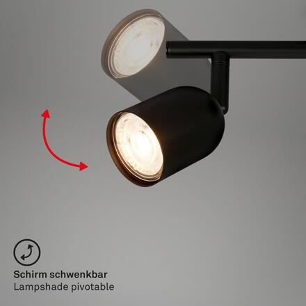 BRILONER Bodové svítidlo Spot, 27,5 cm, 2x GU10, max. 9W, černá 2145025