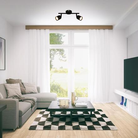 BRILONER Bodové svítidlo Spot, 27,5 cm, 2x GU10, max. 9W, černá 2145025