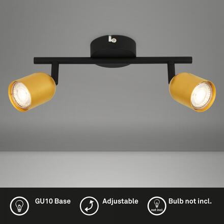 BRILONER Bodové svítidlo Spot, 27,5 cm, 2x GU10, max. 9W, černá/zlatá 2145027
