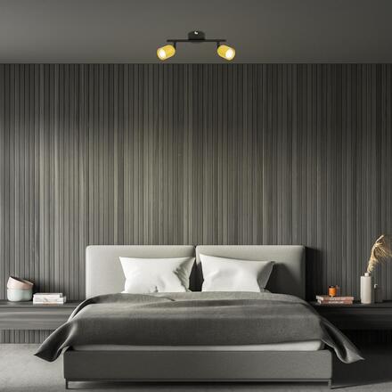 BRILONER Bodové svítidlo Spot, 27,5 cm, 2x GU10, max. 9W, černá/zlatá 2145027