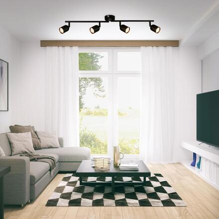 BRILONER Bodové svítidlo Spot, 70,5 cm, 4x GU10 max. 9W, černá 2145045