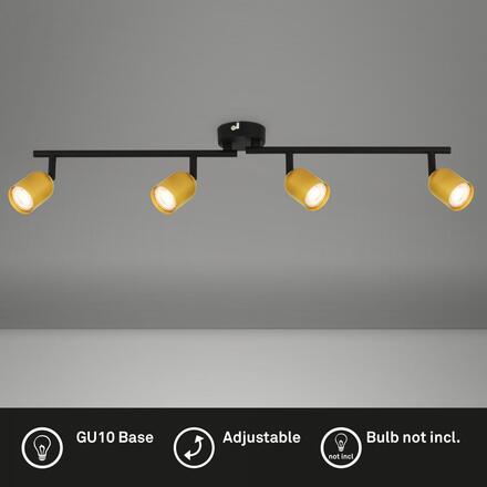 BRILONER Bodové svítidlo Spot, 70,5 cm, 4x GU10, max. 9W, černá/zlatá 2145047
