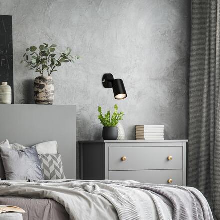 BRILONER Tib nástěnné svítidlo do interiéru, nastavitelné, On/Off nástěnným vypínačem, černé 2172015