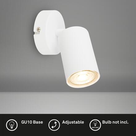 BRILONER Tib nástěnné svítidlo do interiéru, nastavitelné, On/Off nástěnným vypínačem, bílé 2172016