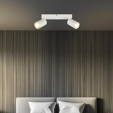 BRILONER Tib stropní bodové svítidlo, nastavitelné, On/Off nástěnným vypínačem, 2-ramenné, bílé 2172026